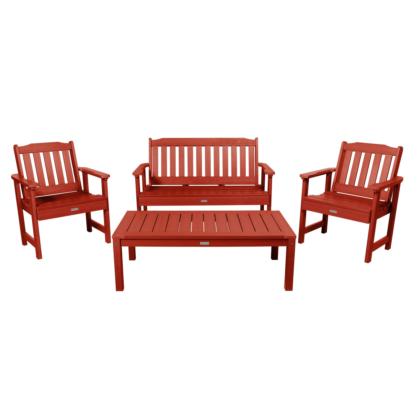 Lehigh Garden Conversation Set Kitted Sets Highwood USA Rustic Red 