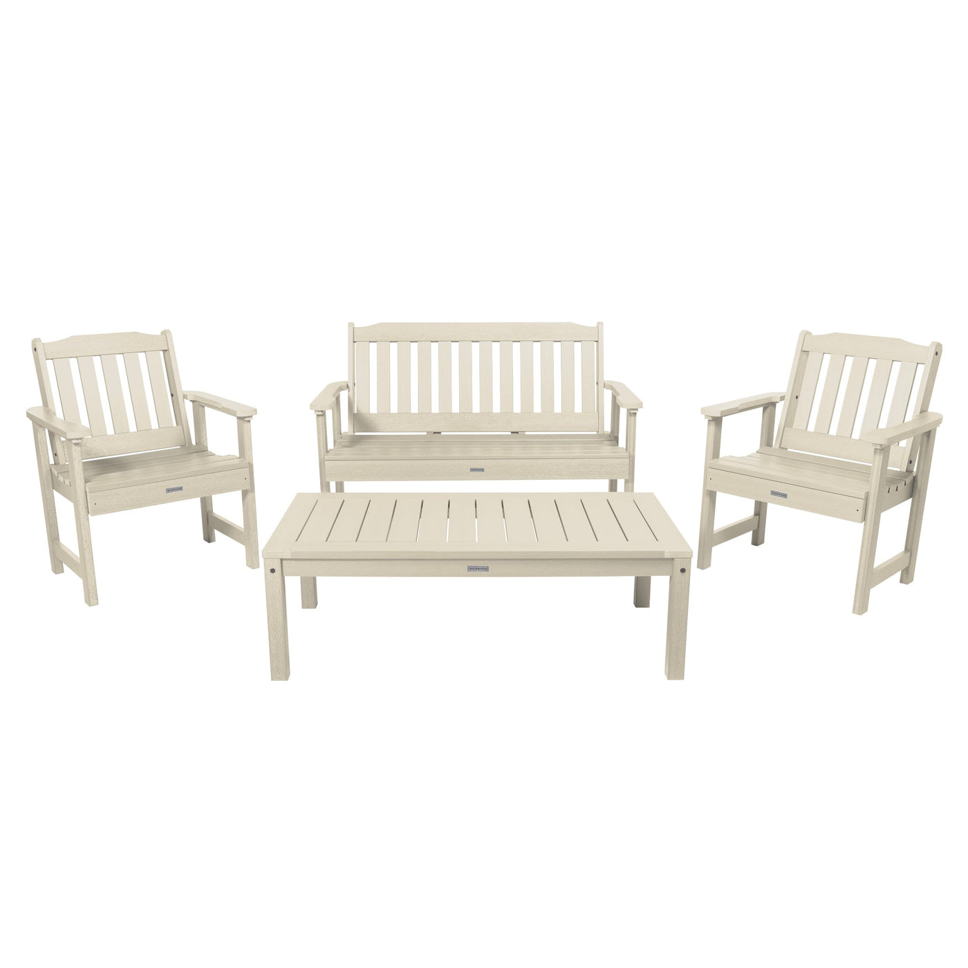 Lehigh Garden Conversation Set Kitted Sets Highwood USA Whitewash 
