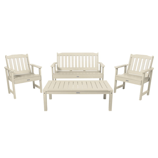 Lehigh Garden Conversation Set Kitted Sets Highwood USA Whitewash 