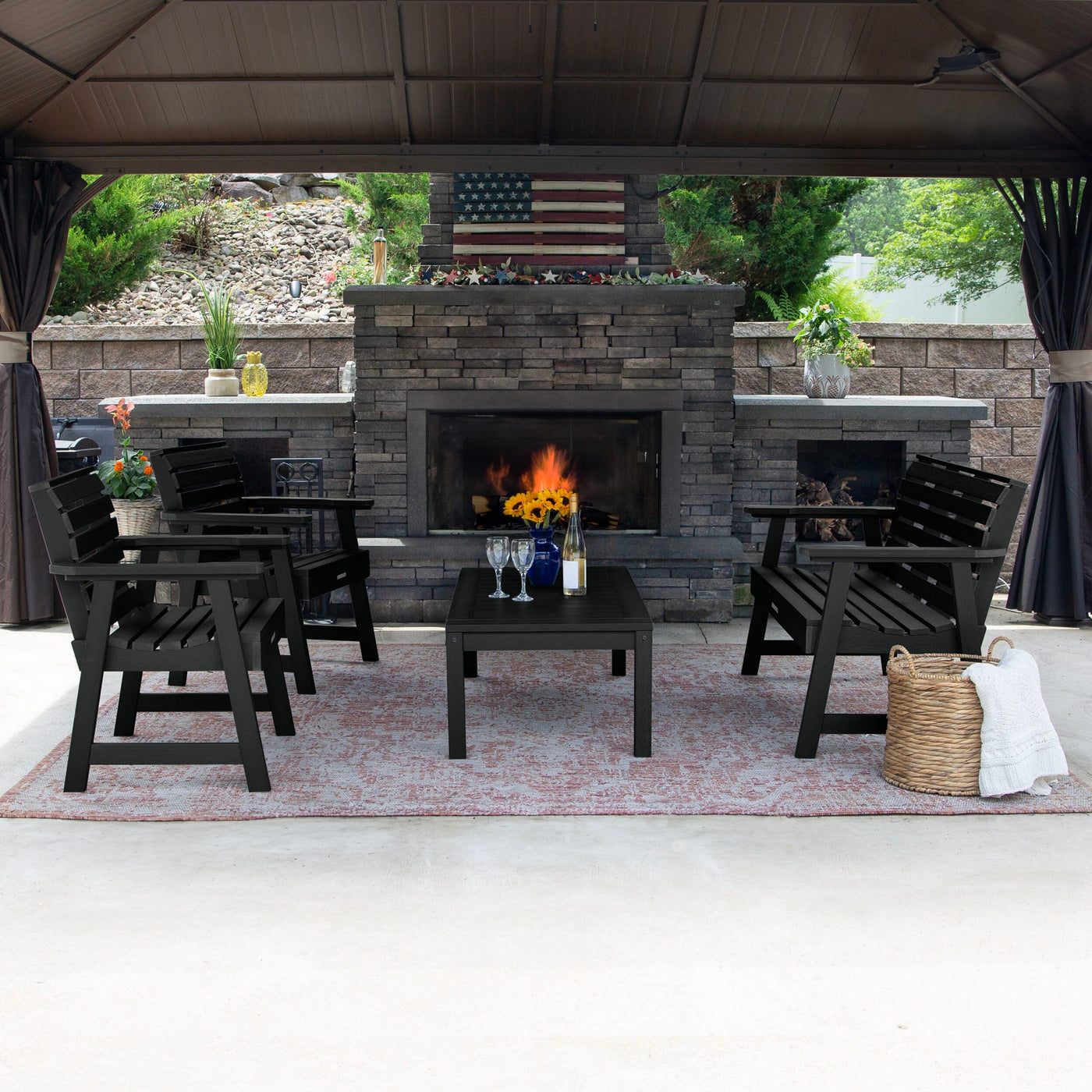 Weatherly Garden Conversation Set Kitted Sets Highwood USA 