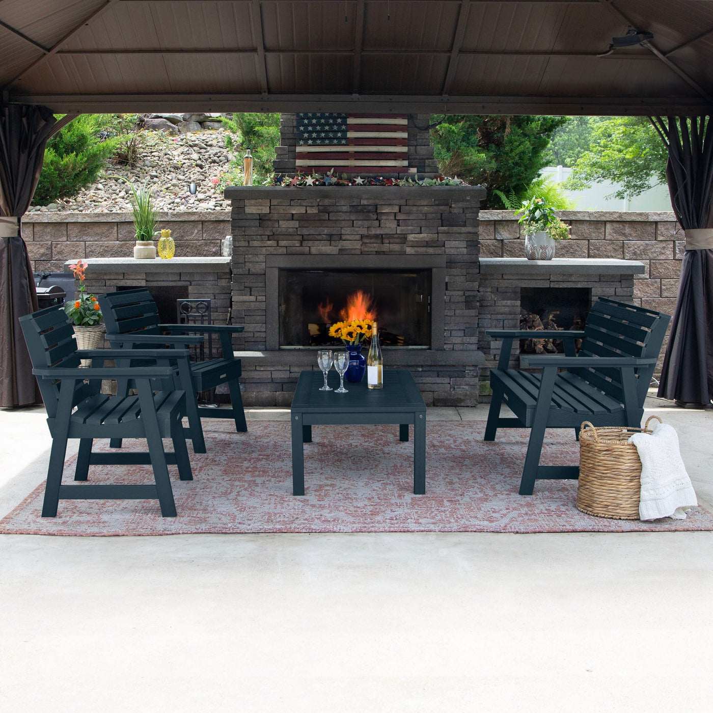 Weatherly Garden Conversation Set Kitted Sets Highwood USA 