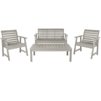 Weatherly Garden Conversation Set Kitted Sets Highwood USA Harbor Gray 