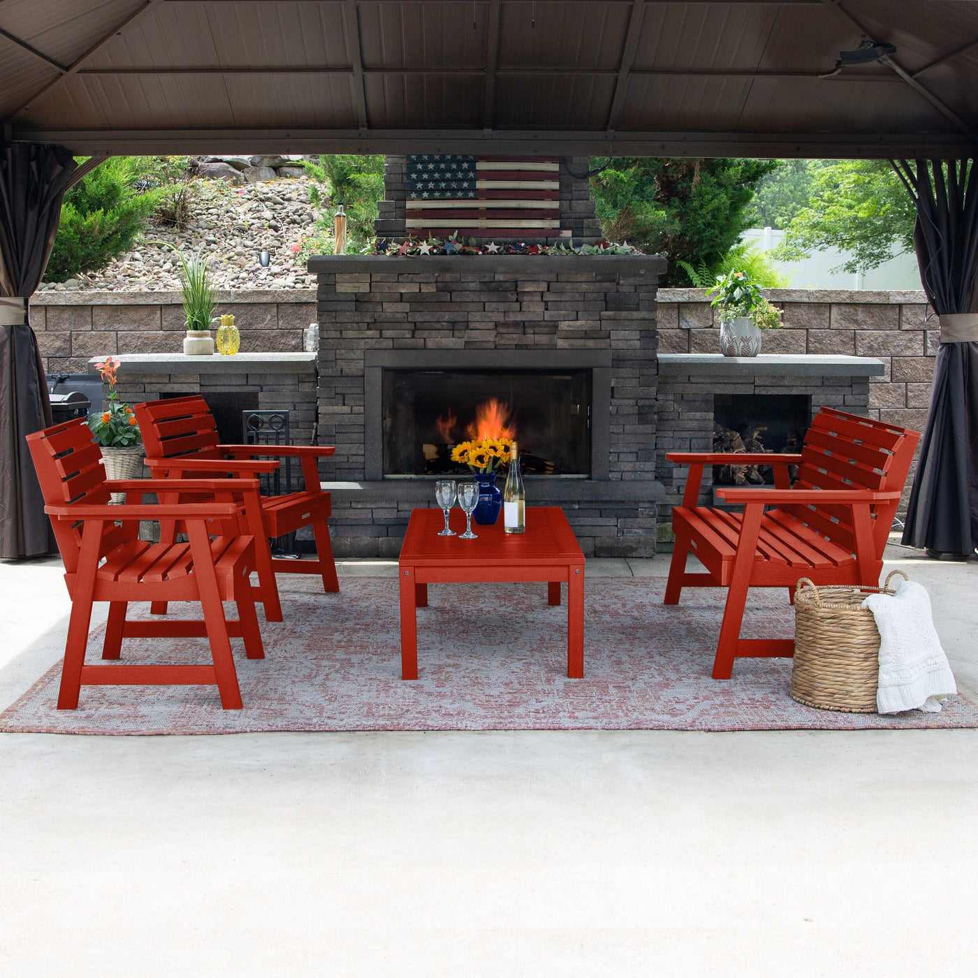 Weatherly Garden Conversation Set Kitted Sets Highwood USA 