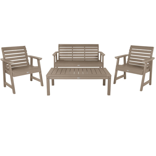 Weatherly Garden Conversation Set Kitted Sets Highwood USA Woodland Brown 