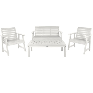Weatherly Garden Conversation Set Kitted Sets Highwood USA White 