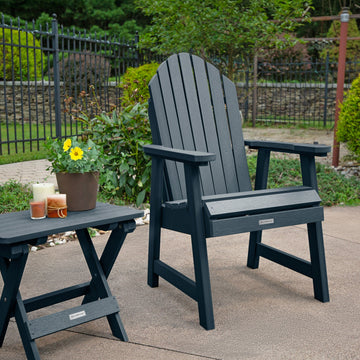 2 Hamilton Deck Chairs with Folding Side Table Kitted Sets Highwood USA 