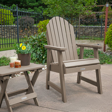 2 Hamilton Deck Chairs with Folding Side Table Kitted Sets Highwood USA 