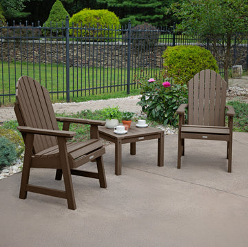 2 Hamilton Deck Chairs with Adirondack Side Table Kitted Sets Highwood USA 