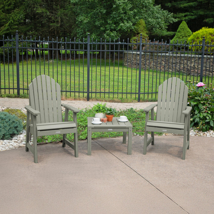 2 Hamilton Deck Chairs with Adirondack Side Table Kitted Sets Highwood USA 