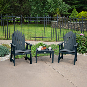 2 Hamilton Deck Chairs with Adirondack Side Table Kitted Sets Highwood USA 