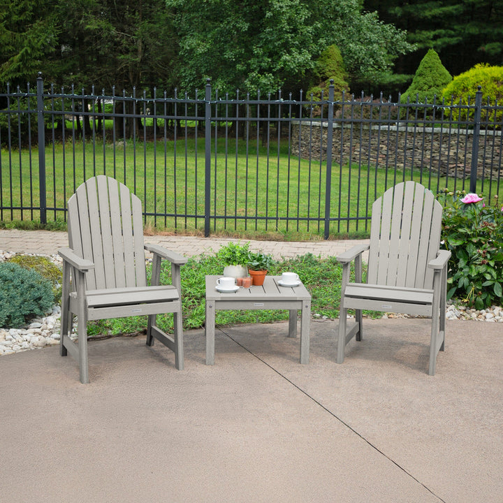 2 Hamilton Deck Chairs with Adirondack Side Table Kitted Sets Highwood USA 