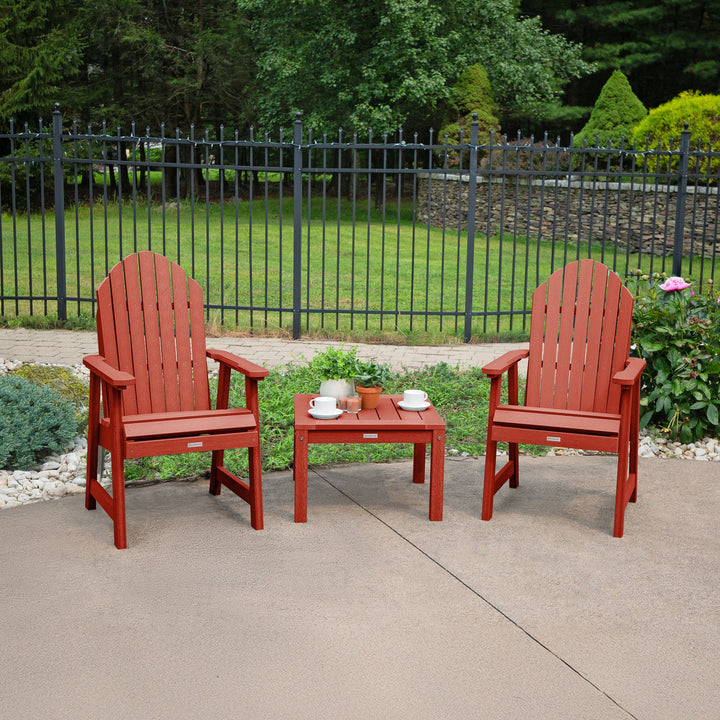 2 Hamilton Deck Chairs with Adirondack Side Table Kitted Sets Highwood USA 
