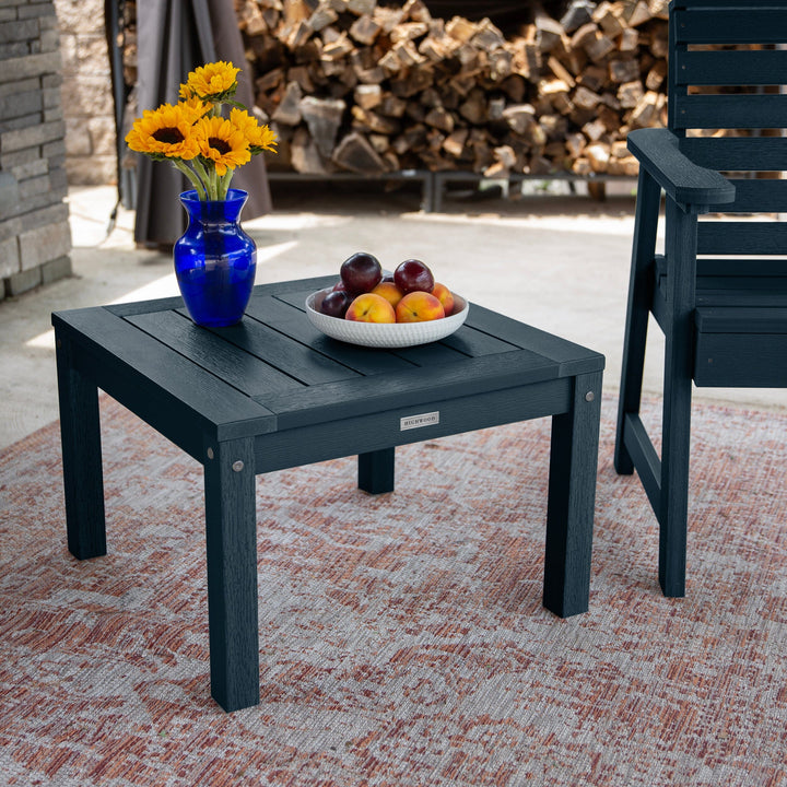 2 Weatherly Garden Chairs with Square Side Table Kitted Sets Highwood USA 