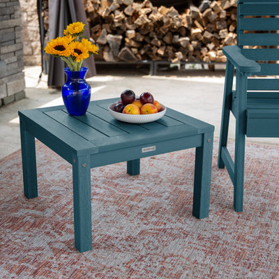 2 Weatherly Garden Chairs with Square Side Table Kitted Sets Highwood USA 