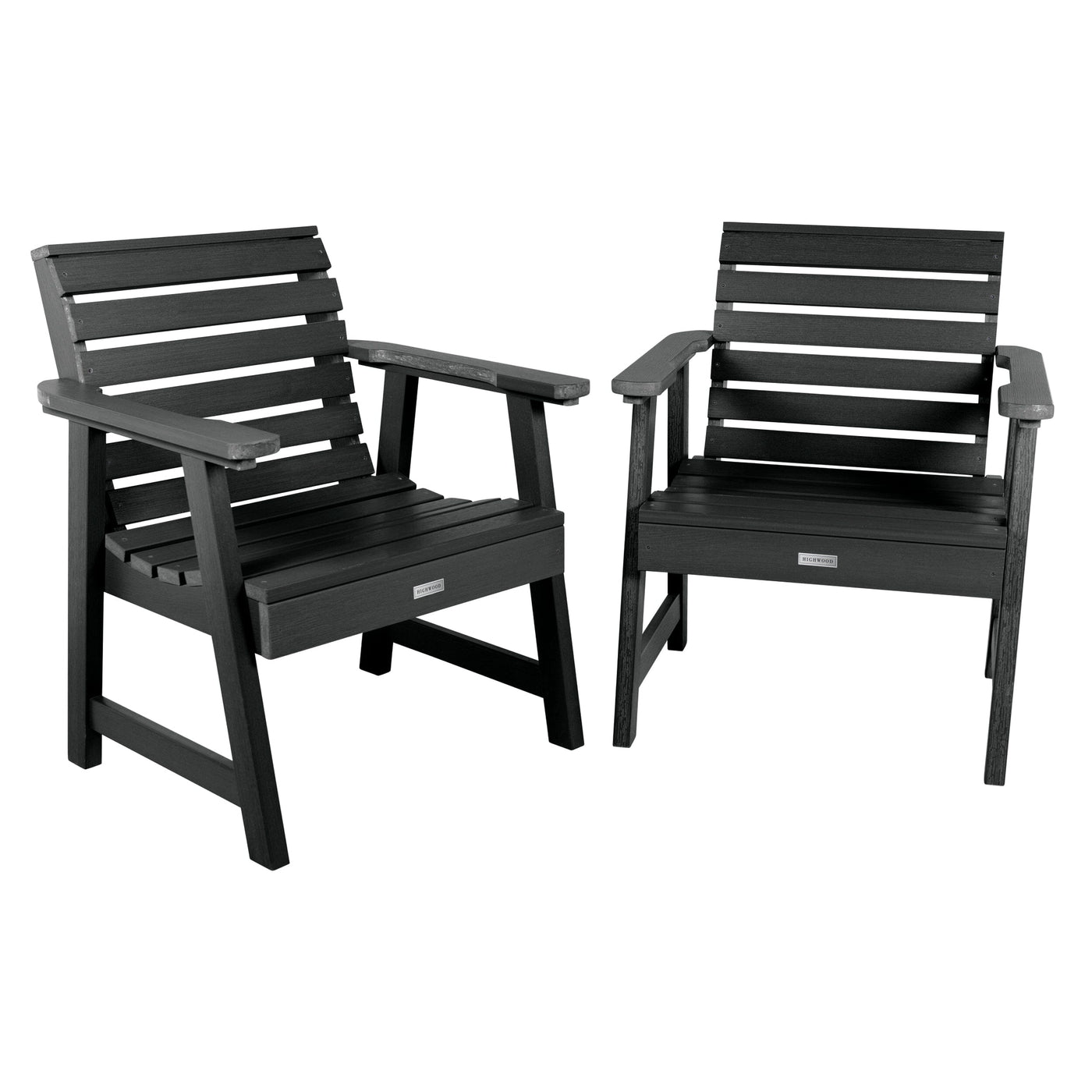Set of 2 Weatherly Garden Chairs Kitted Sets Highwood USA Black 