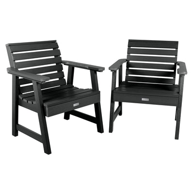 Set of 2 Weatherly Garden Chairs Kitted Sets Highwood USA Black 