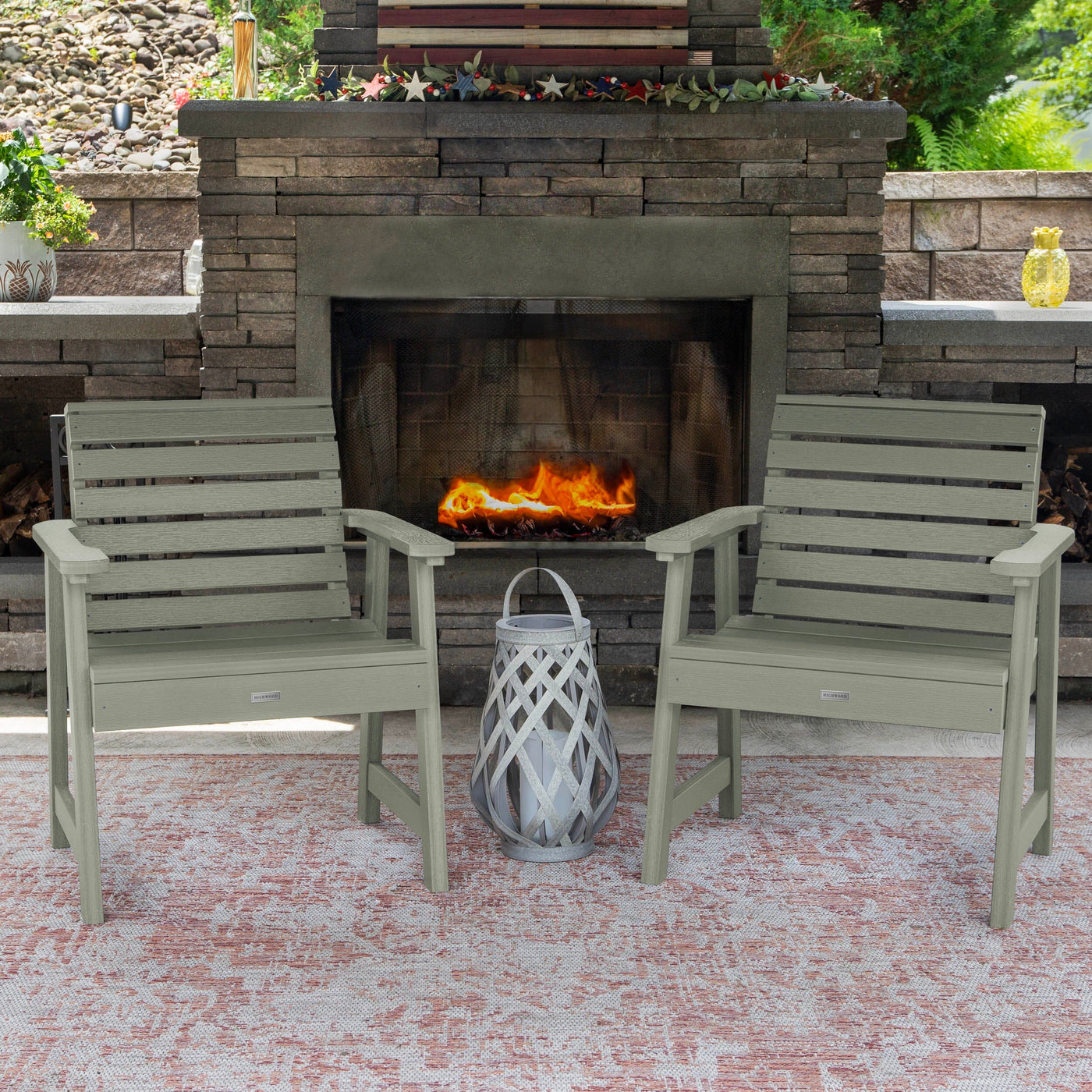 Set of 2 Weatherly Garden Chairs Kitted Sets Highwood USA 