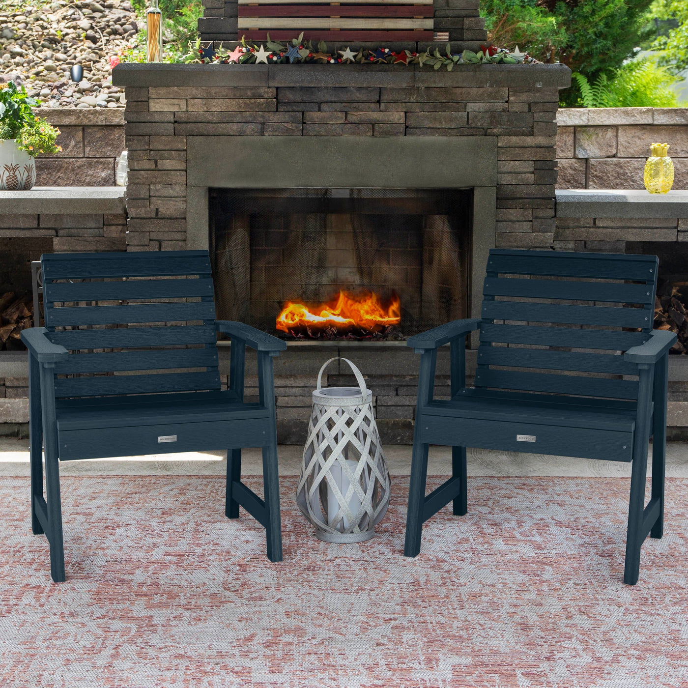 Set of 2 Weatherly Garden Chairs Kitted Sets Highwood USA 