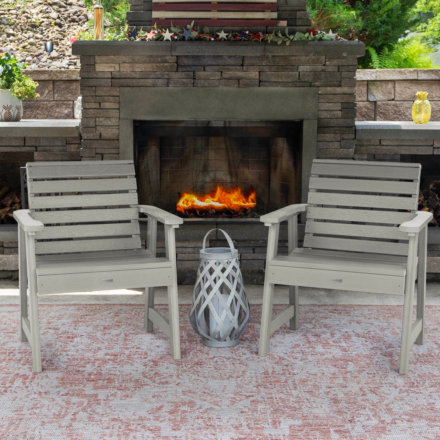 Set of 2 Weatherly Garden Chairs Kitted Sets Highwood USA 