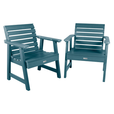 Set of 2 Weatherly Garden Chairs Kitted Sets Highwood USA Nantucket Blue 