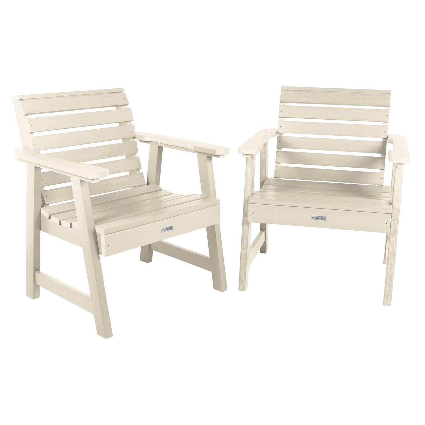 Set of 2 Weatherly Garden Chairs Kitted Sets Highwood USA Whitewash 