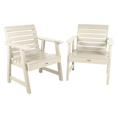 Set of 2 Weatherly Garden Chairs Kitted Sets Highwood USA Whitewash 
