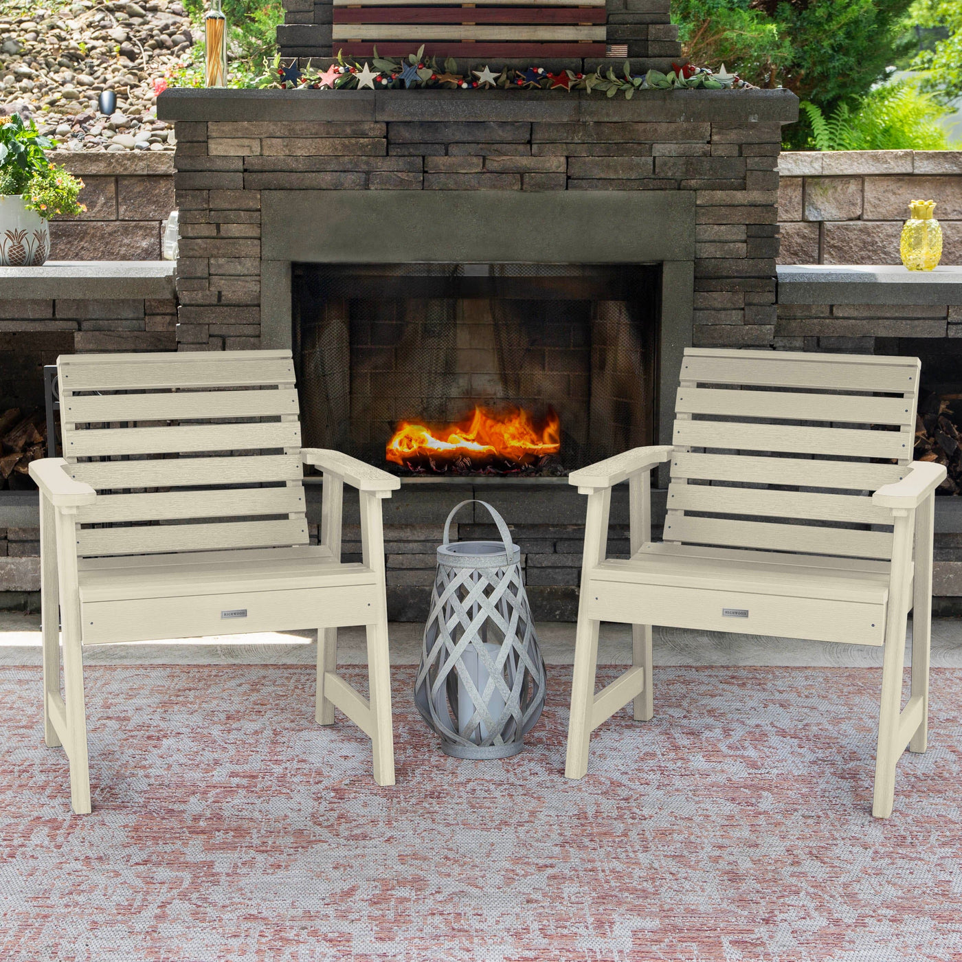 Set of 2 Weatherly Garden Chairs Kitted Sets Highwood USA 