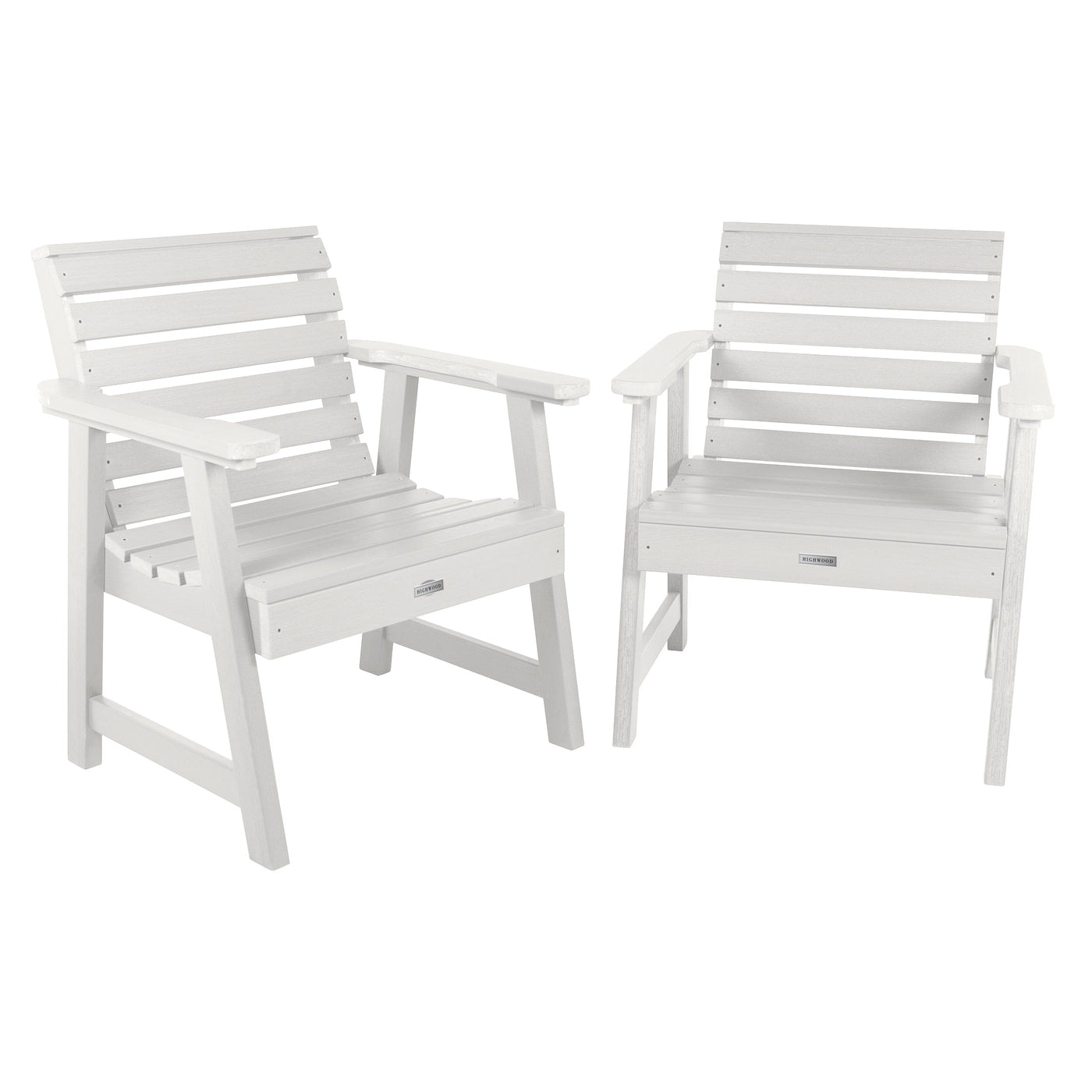 Set of 2 Weatherly Garden Chairs Kitted Sets Highwood USA White 