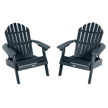 Set of 2 Hamilton Reclining Adirondack Chairs Adirondack Chairs Highwood USA Federal Blue 