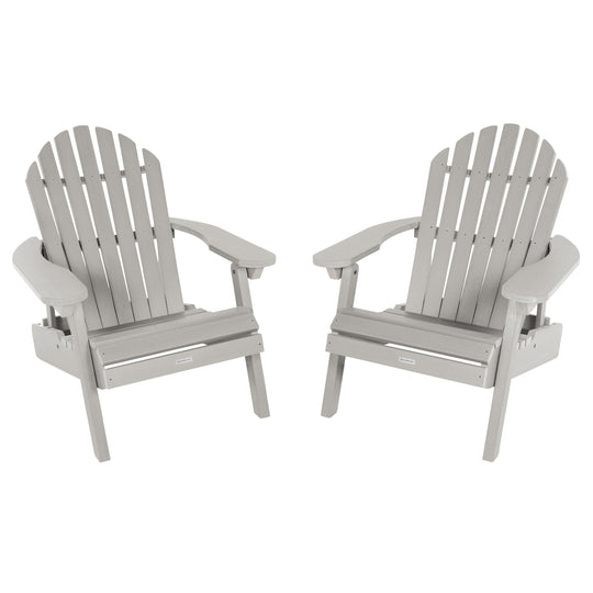Set of 2 Hamilton Reclining Adirondack Chairs Adirondack Chairs Highwood USA Harbor Gray 