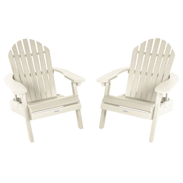 Set of 2 Hamilton Reclining Adirondack Chairs Adirondack Chairs Highwood USA Whitewash 