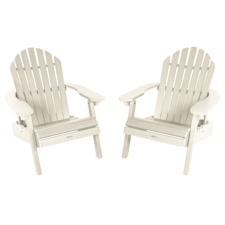 Set of 2 Hamilton Reclining Adirondack Chairs Adirondack Chairs Highwood USA Whitewash 