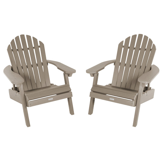 Set of 2 Hamilton Reclining Adirondack Chairs Adirondack Chairs Highwood USA Woodland Brown 