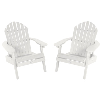 Set of 2 Hamilton Reclining Adirondack Chairs Adirondack Chairs Highwood USA White 