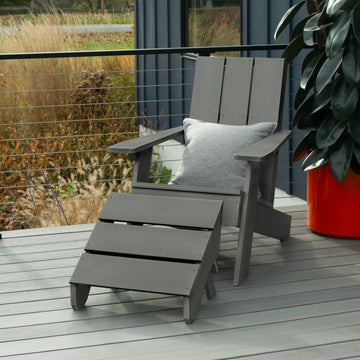 Italica Modern Adirondack Chair and Ottoman Adirondack Chairs Highwood USA 