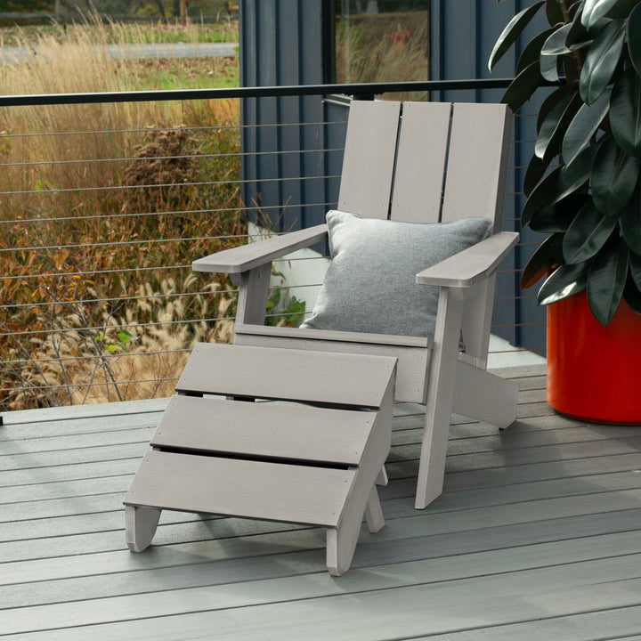 Italica Modern Adirondack Chair and Ottoman Adirondack Chairs Highwood USA 