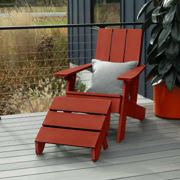 Italica Modern Adirondack Chair and Ottoman Adirondack Chairs Highwood USA 