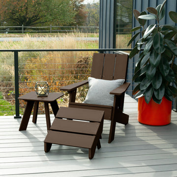 Italica Modern Adirondack Chair, Ottoman, and Side Table Adirondack Chairs Highwood USA 