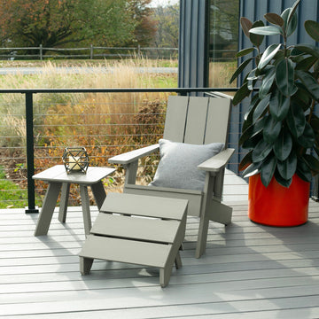 Italica Modern Adirondack Chair, Ottoman, and Side Table Adirondack Chairs Highwood USA 