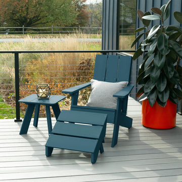 Italica Modern Adirondack Chair, Ottoman, and Side Table Adirondack Chairs Highwood USA 