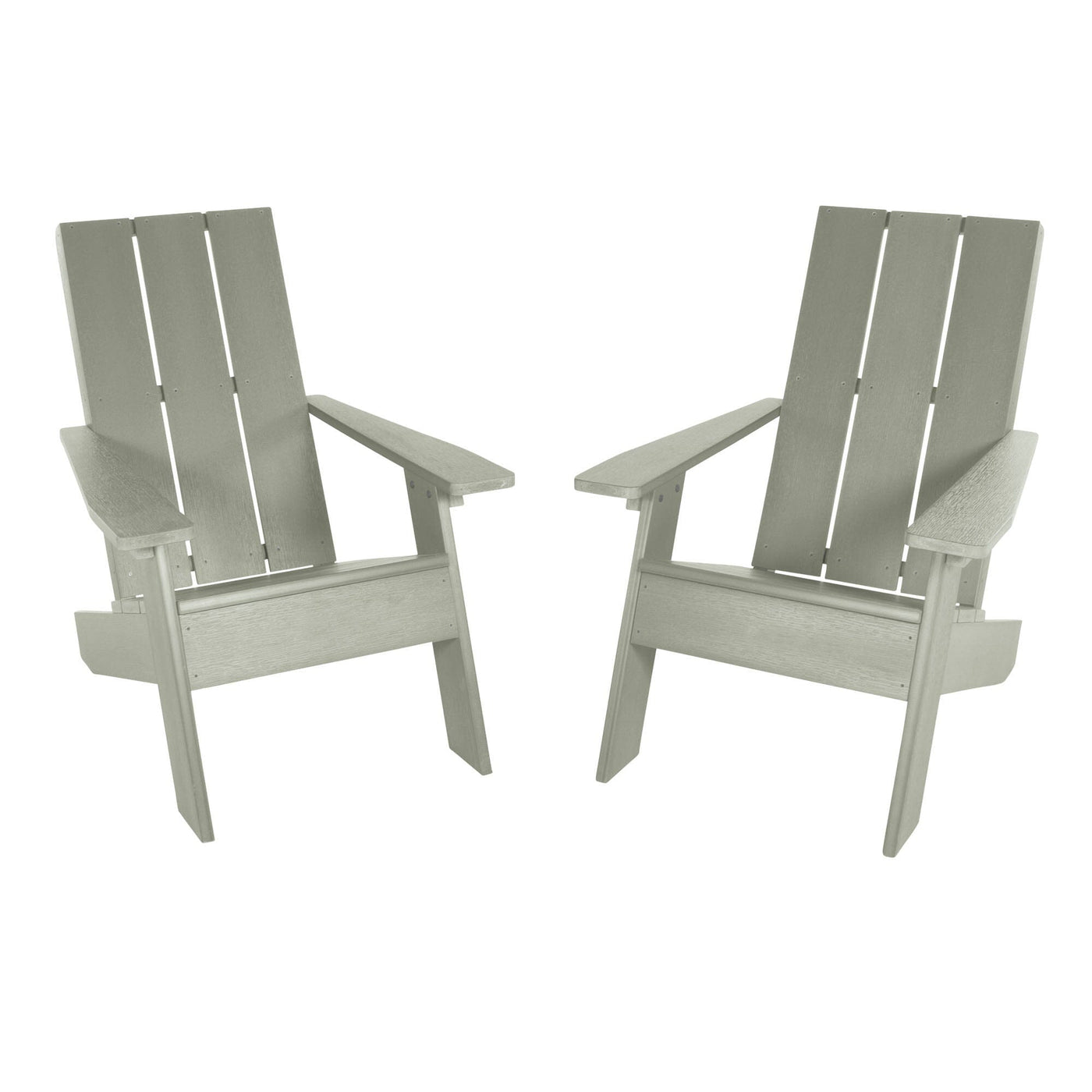 Set of Two Italica Modern Adirondack Chairs Adirondack Chairs Highwood USA Eucalyptus 