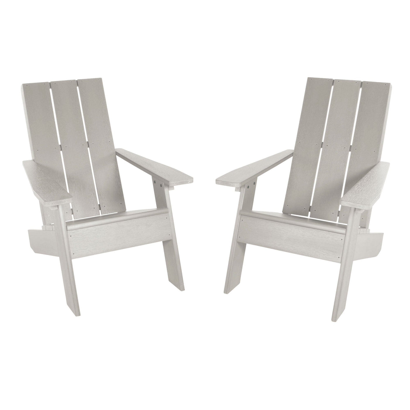 Set of Two Italica Modern Adirondack Chairs Adirondack Chairs Highwood USA Harbor Gray 