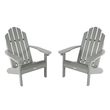 Set of Two Classic Westport Adirondack Chairs Kitted Sets Highwood USA Coastal Teak 