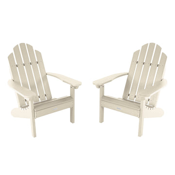 Set of Two Classic Westport Adirondack Chairs Kitted Sets Highwood USA Whitewash 