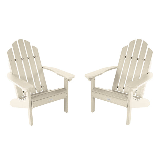 Set of Two Classic Westport Adirondack Chairs Kitted Sets Highwood USA Whitewash 