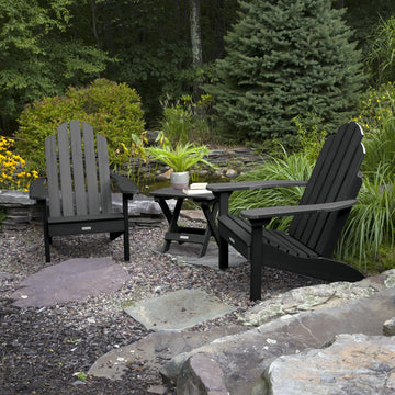 2 Classic Westport Adirondack Chairs with Folding Side Table Kitted Sets Highwood USA 