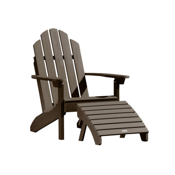 Classic Westport Adirondack Chair with Folding Adirondack Ottoman Adirondack Chairs Highwood USA Weathered Acorn 