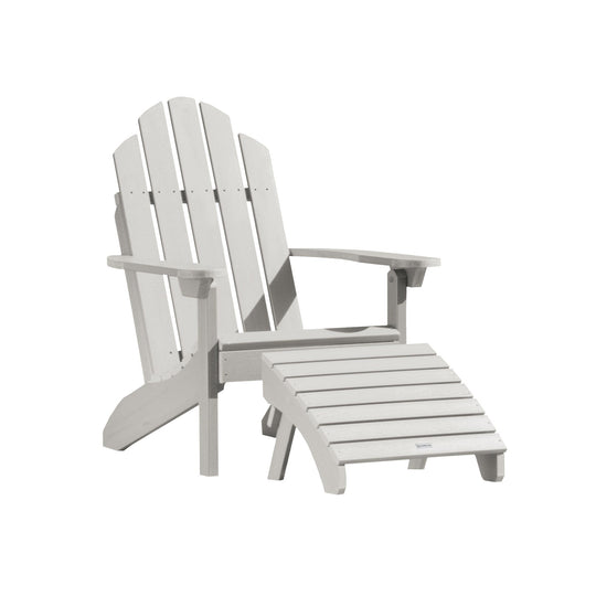 Classic Westport Adirondack Chair with Folding Adirondack Ottoman Adirondack Chairs Highwood USA Harbor Gray 