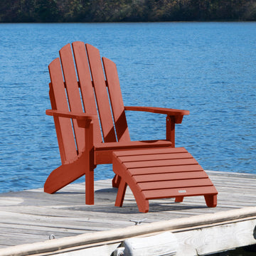 Classic Westport Adirondack Chair with Folding Adirondack Ottoman Adirondack Chairs Highwood USA 
