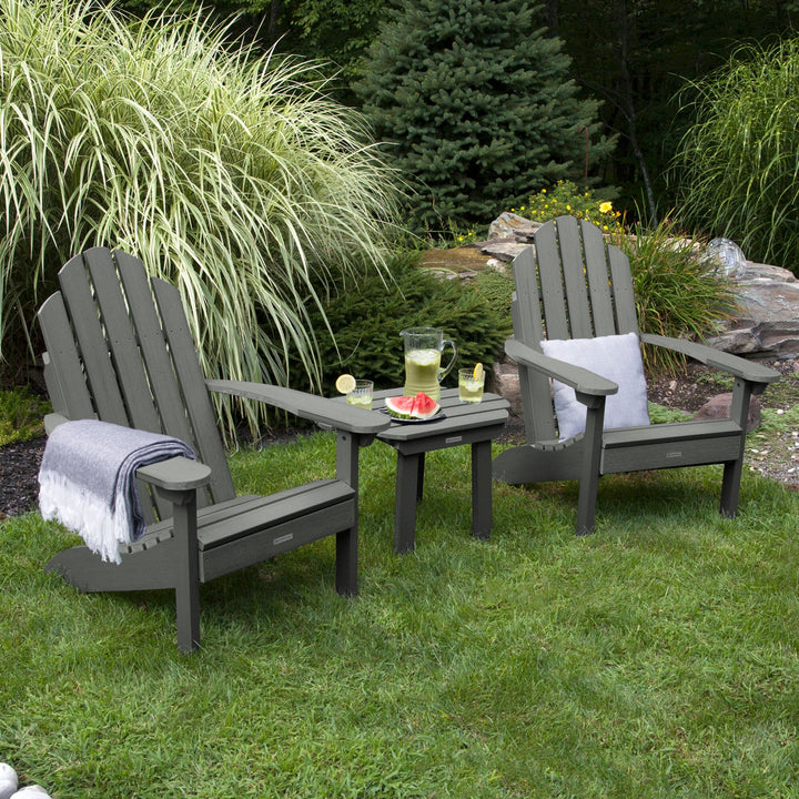 2 Classic Westport Adirondack Chairs with Westport Side Table Kitted Sets Highwood USA 